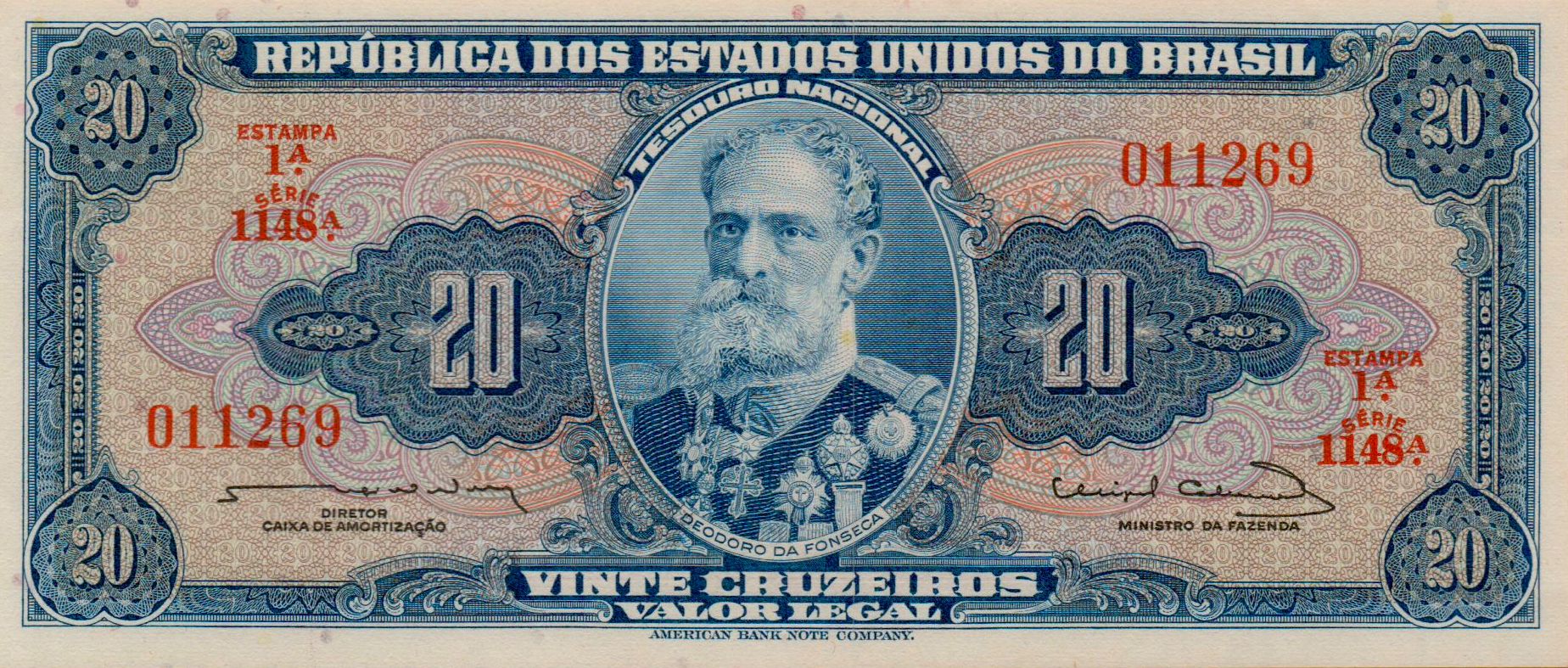 Brazil 20 1961 UNC P-168/b